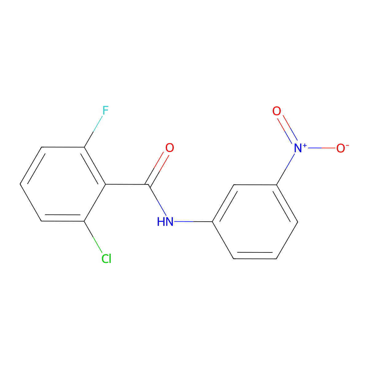 2-chloro-6-fluoro-N-(3-nitrophenyl)benzamide molecular structure, CAS 313981-81-6