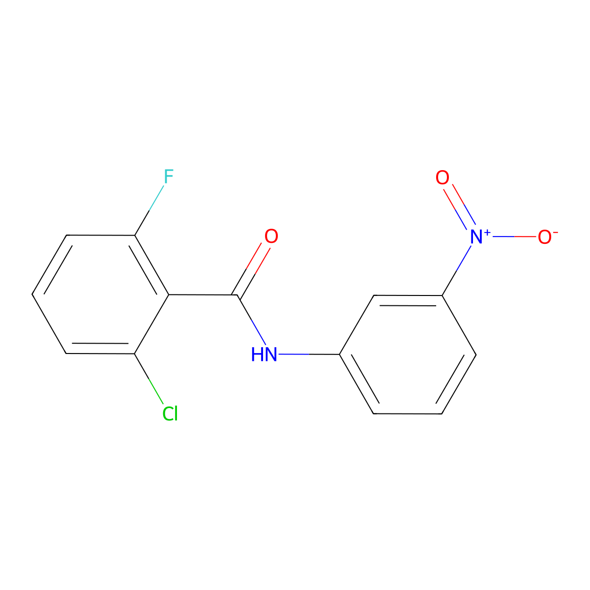 2-chloro-6-fluoro-N-(3-nitrophenyl)benzamide molecular structure, CAS 313981-81-6