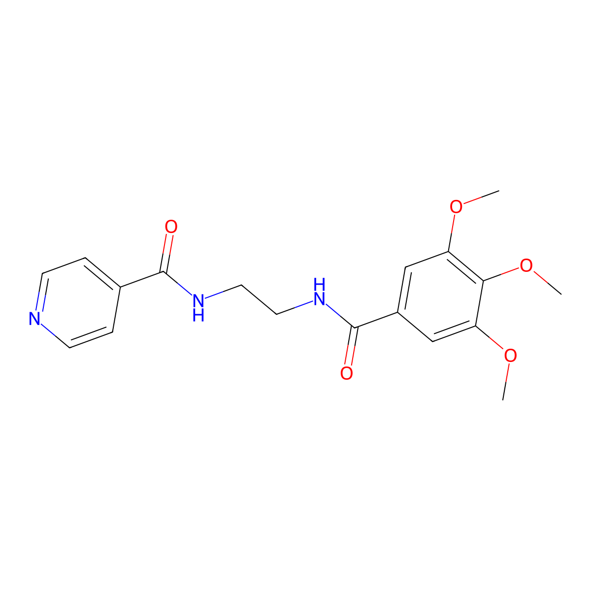 N-{2-[(3,4,5-trimethoxybenzoyl)amino]ethyl}isonicotinamide molecular structure, CAS 313981-96-3