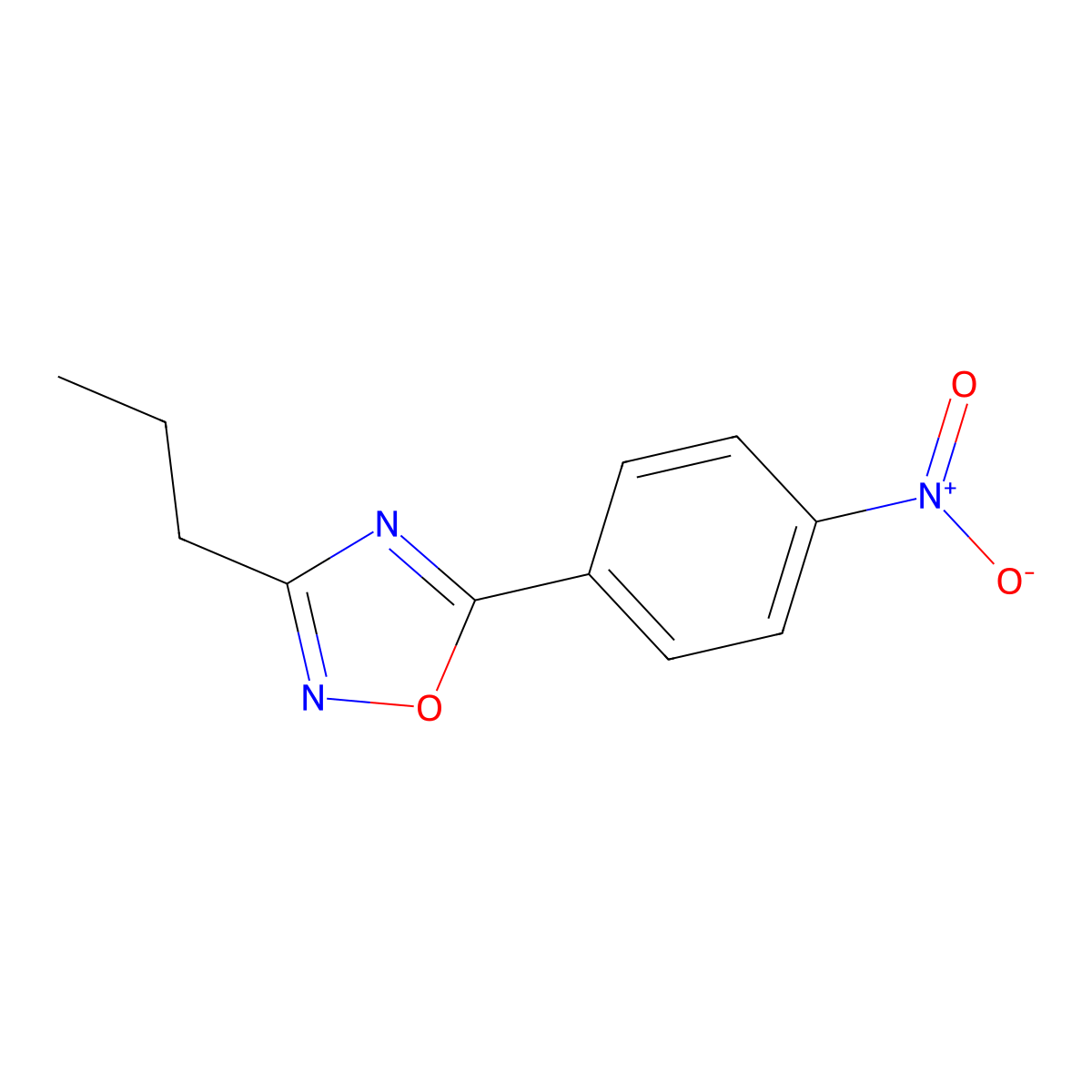 5-(4-Nitrophenyl)-3-propyl-1,2,4-oxadiazole molecular structure, CAS 313982-18-2