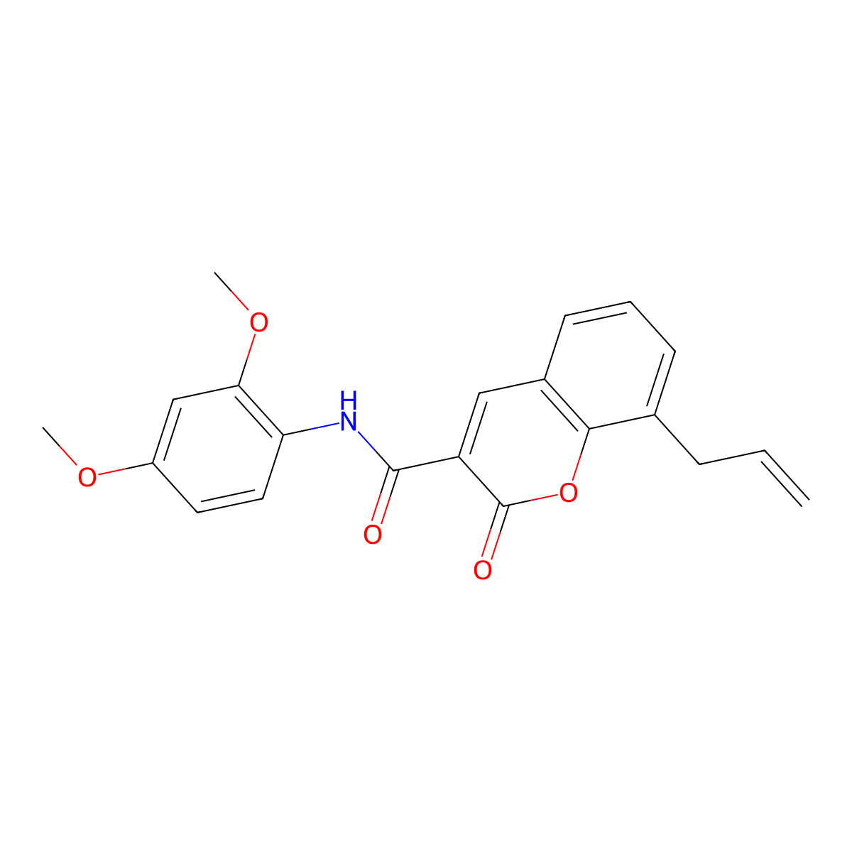 N-(2,4-dimethoxyphenyl)-2-oxo-8-(prop-2-en-1-yl)-2H-chromene-3-carboxamide molecular structure, CAS 313982-20-6