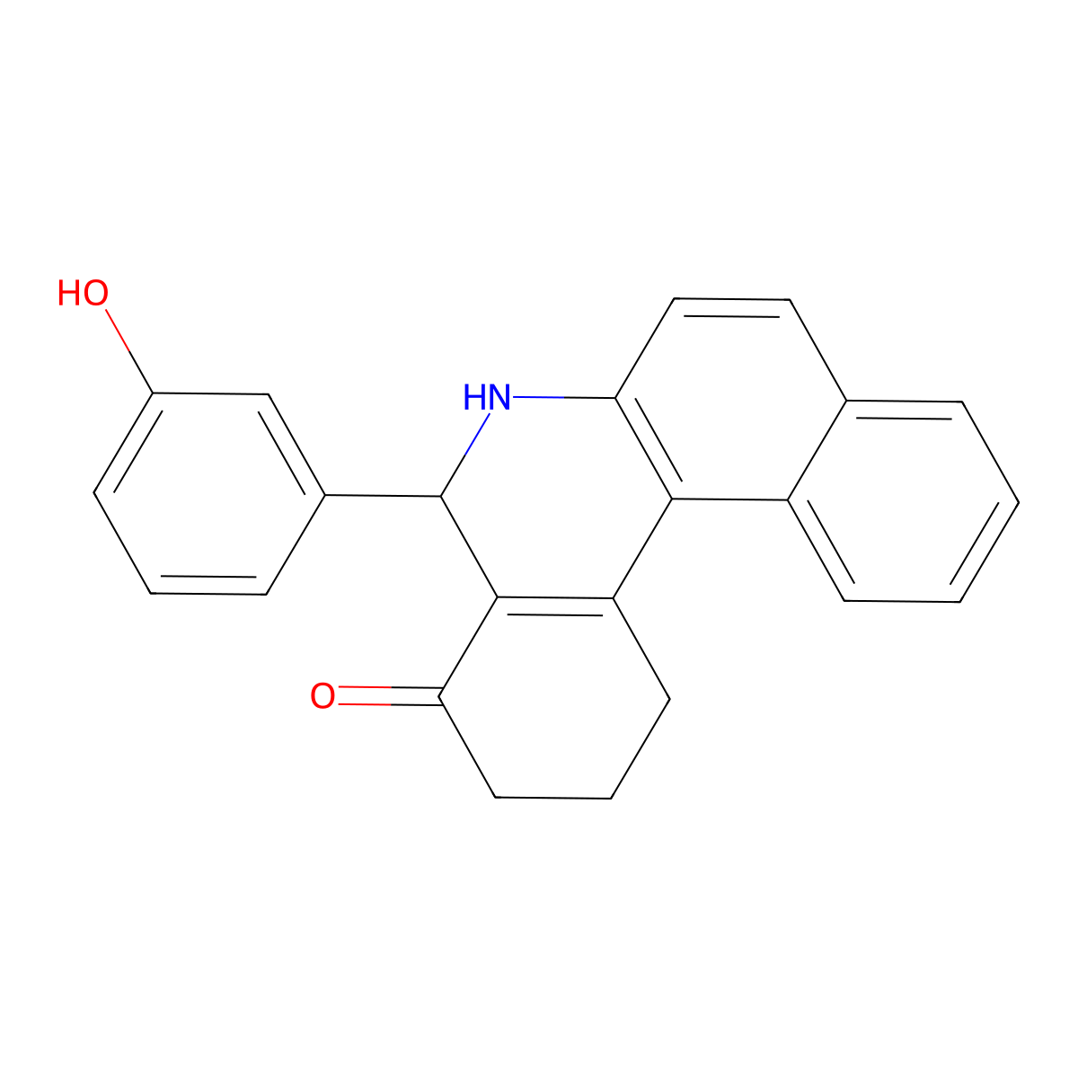 5-(3-hydroxyphenyl)-2,3,5,6-tetrahydro-1H-benzo[a]phenanthridin-4-one molecular structure, CAS 313984-48-4