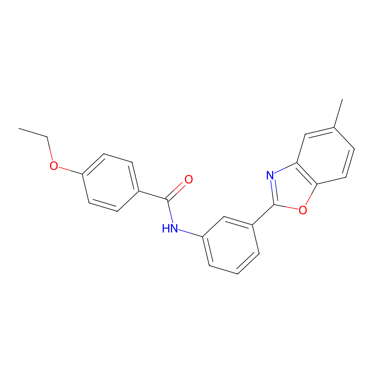 4-ethoxy-N-[3-(5-methyl-1,3-benzoxazol-2-yl)phenyl]benzamide molecular structure, CAS 313984-99-5