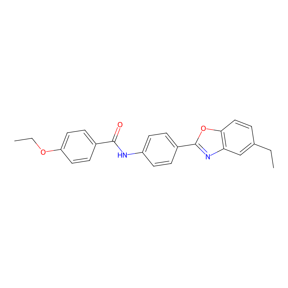 4-ethoxy-N-[4-(5-ethyl-1,3-benzoxazol-2-yl)phenyl]benzamide molecular structure, CAS 313985-04-5