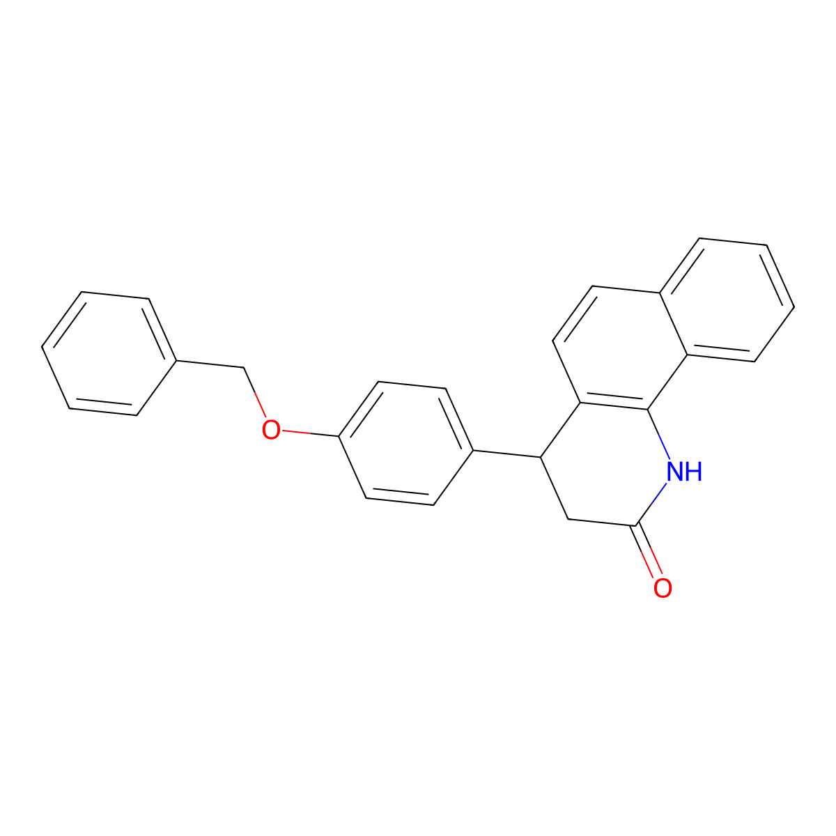 4-[4-(benzyloxy)phenyl]-3,4-dihydrobenzo[h]quinolin-2(1H)-one molecular structure, CAS 313986-11-7