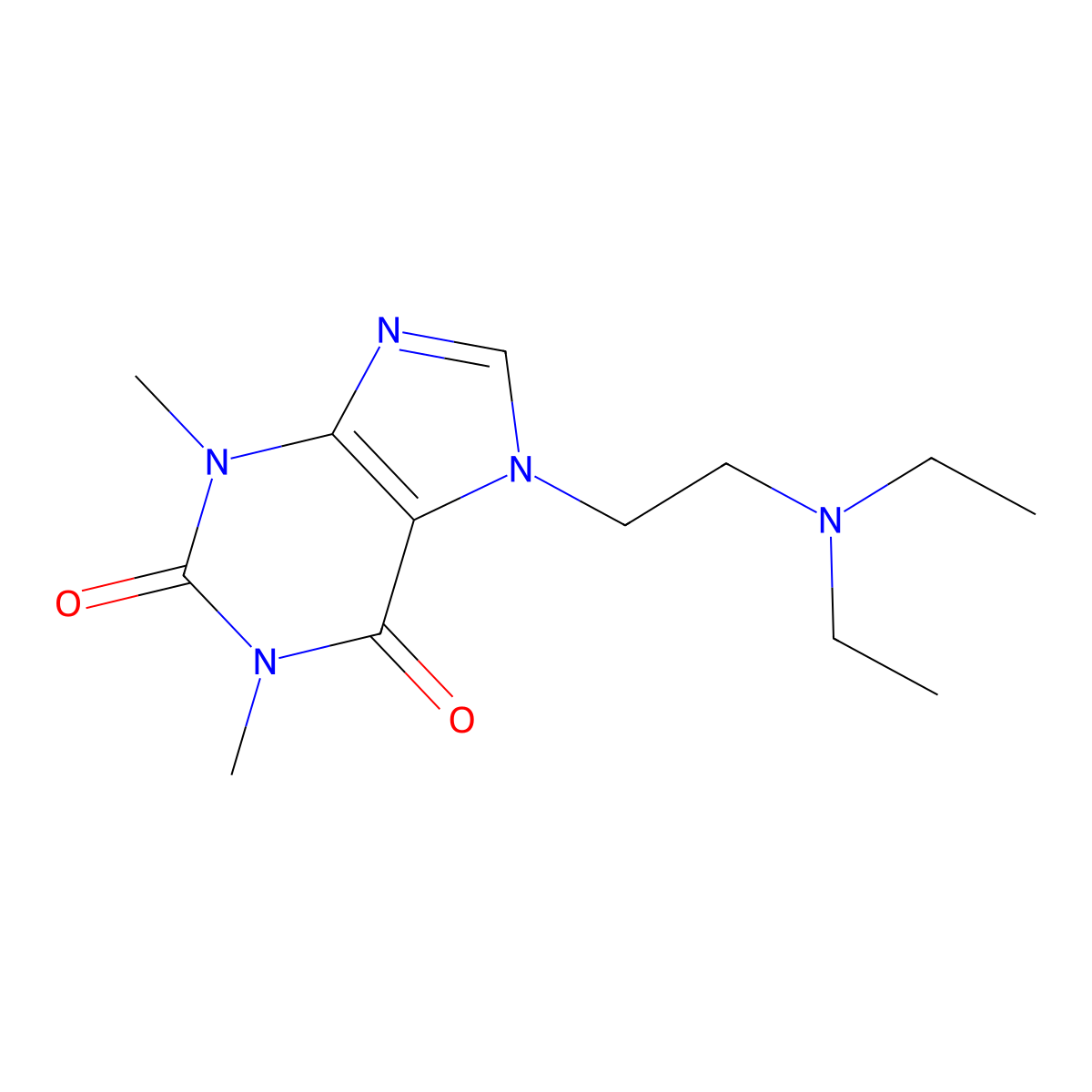 Etamiphyllin molecular structure, CAS 314-35-2