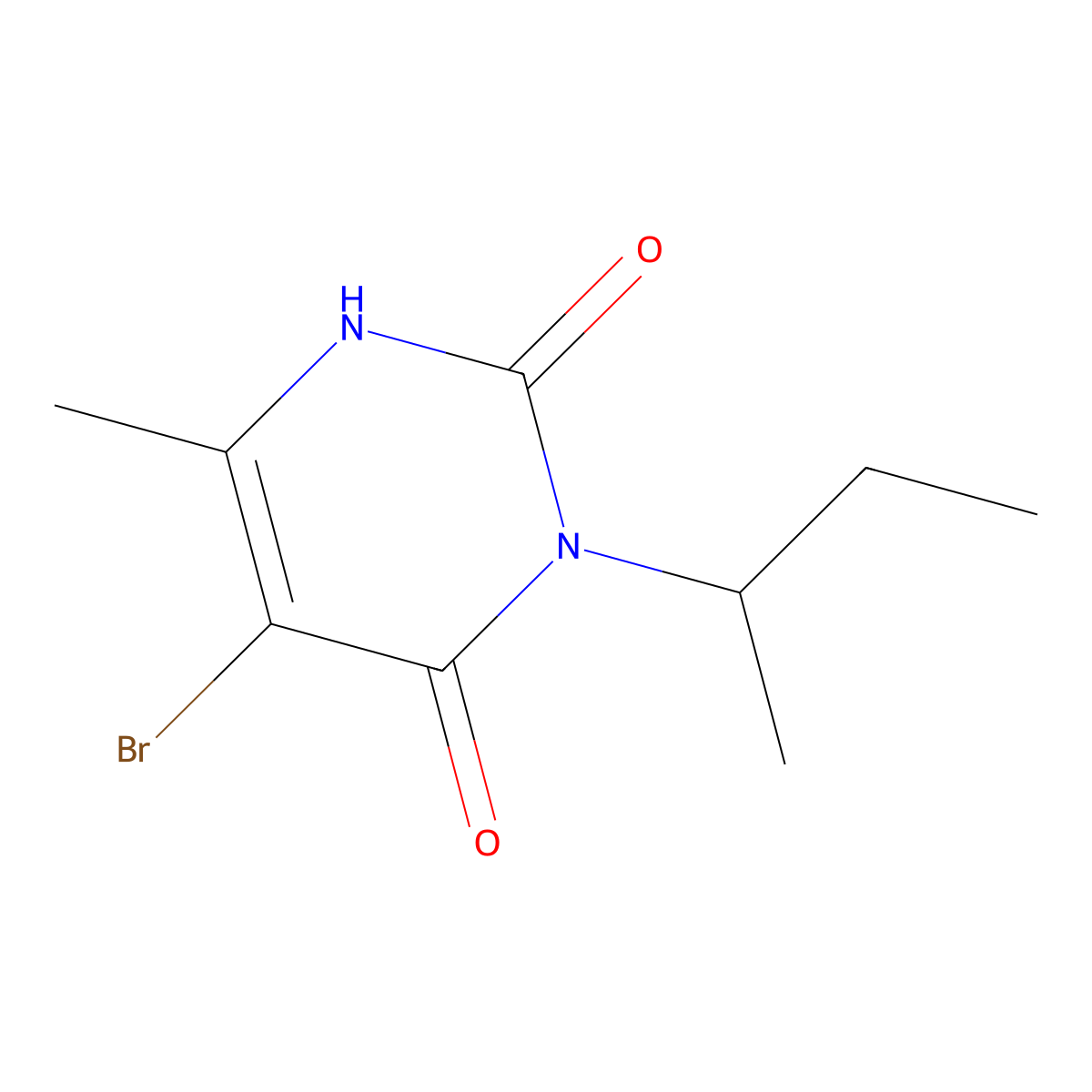 Bromacil molecular structure, CAS 314-40-9