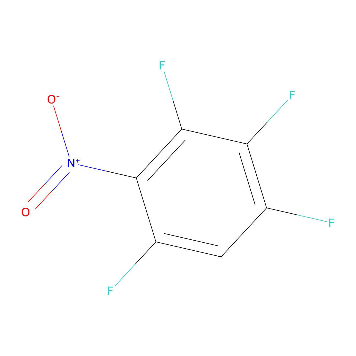 1,2,3,5-Tetrafluoro-4-nitrobenzene molecular structure, CAS 314-41-0