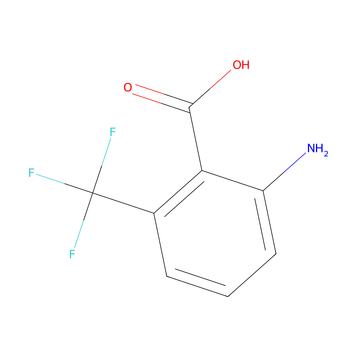 2-Amino-6-(trifluoromethyl)benzoic acid molecular structure, CAS 314-46-5