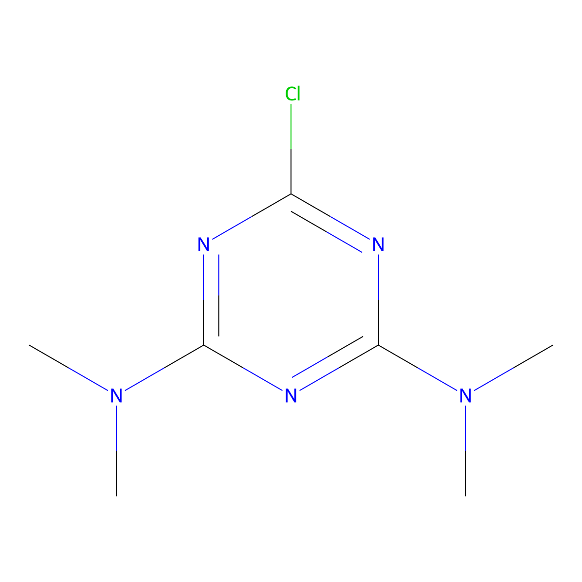 N2,N2,N4,N4-Tetramethyl-6-chloro-1,3,5-triazine-2,4-diamine molecular structure, CAS 3140-74-7