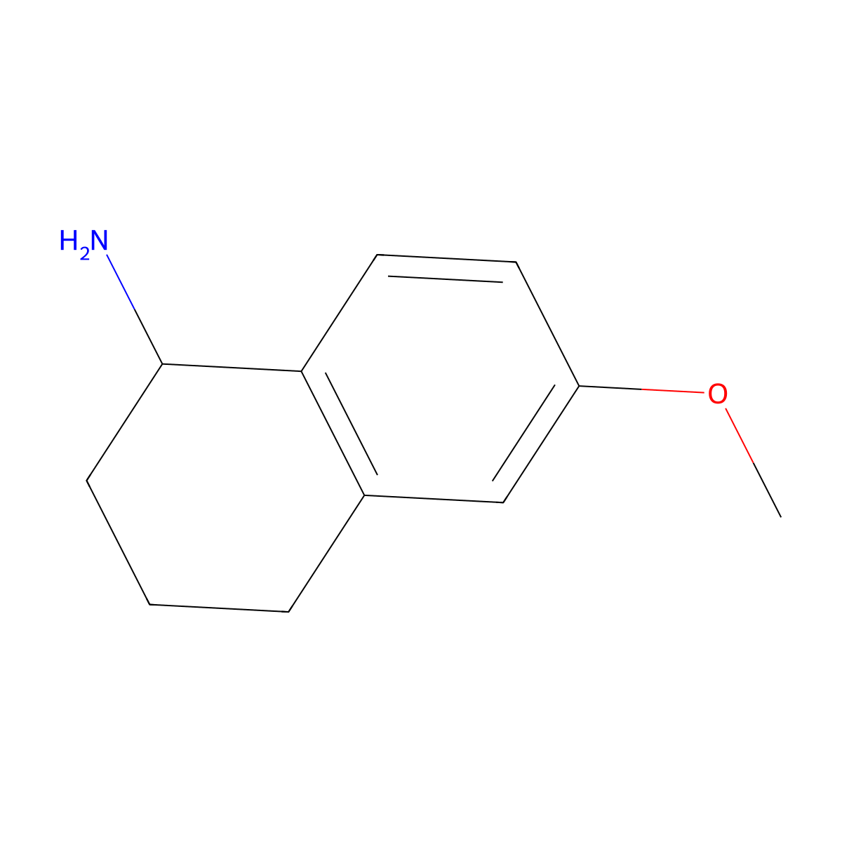 (1R)-6-methoxy-1,2,3,4-tetrahydronaphthalen-1-amine molecular structure, CAS 314019-10-8