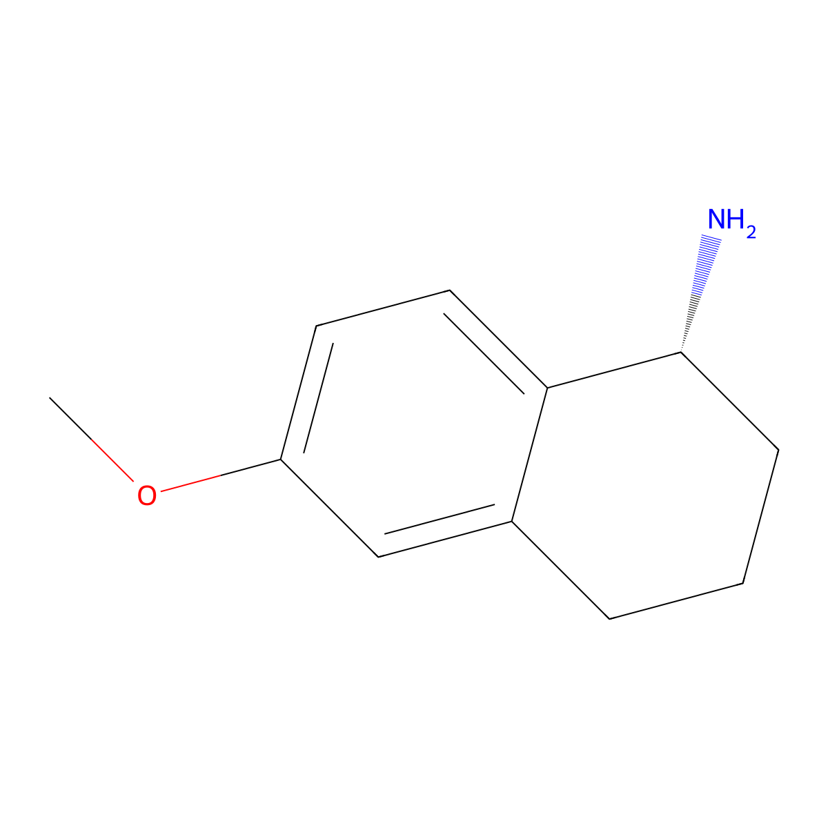 (1R)-6-methoxy-1,2,3,4-tetrahydronaphthalen-1-amine molecular structure, CAS 314019-10-8