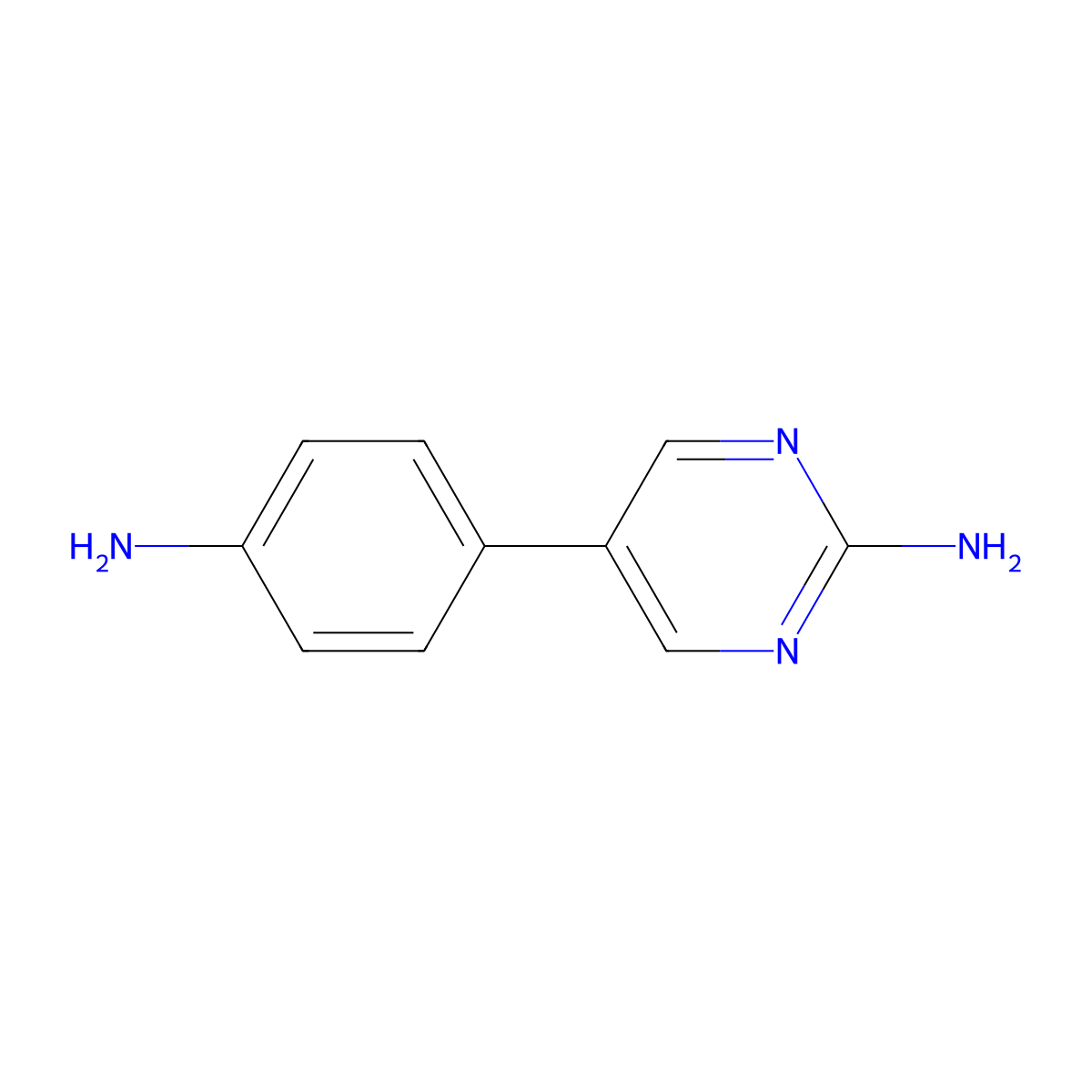 5-(4-Aminophenyl)pyrimidin-2-amine molecular structure, CAS 31402-46-7