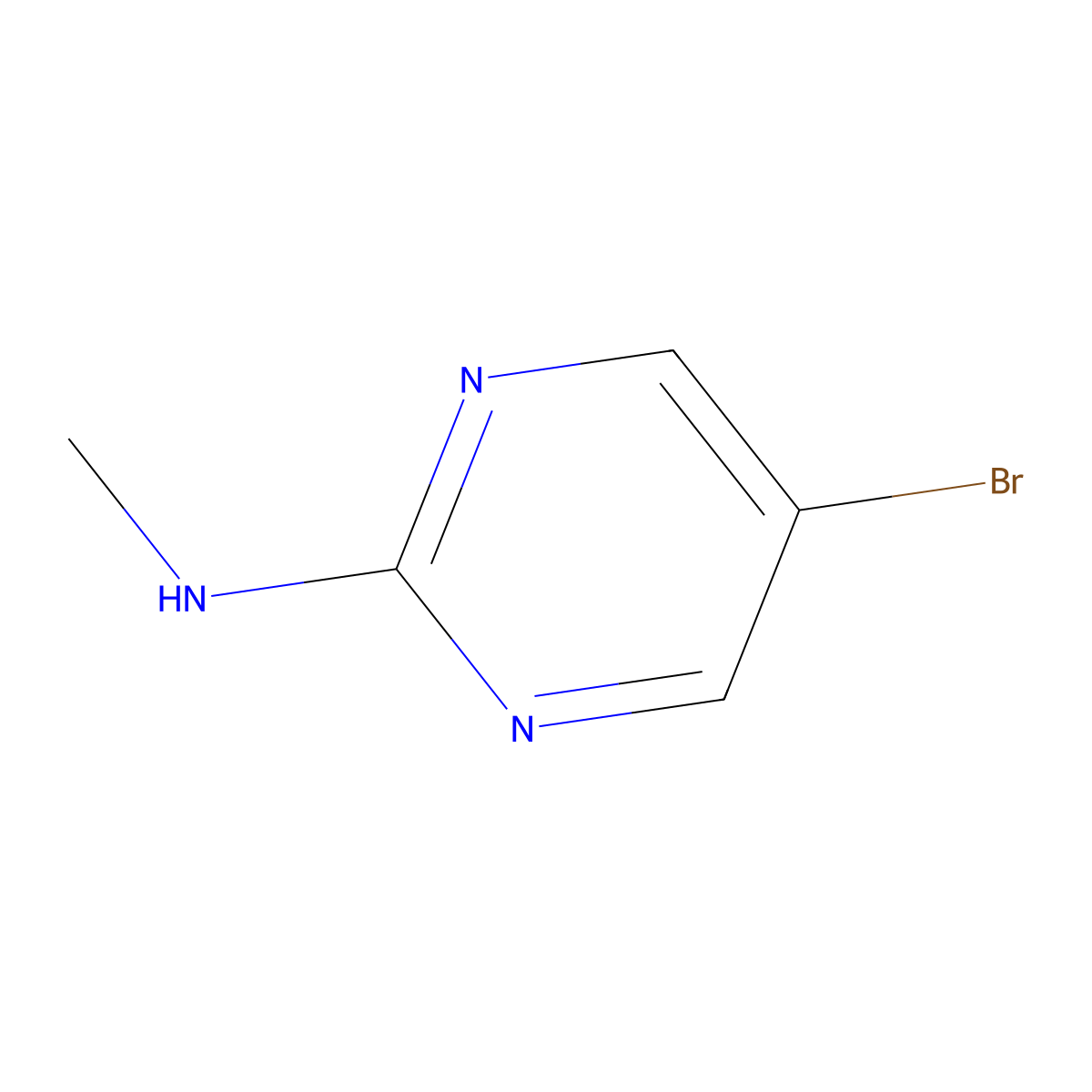 5-Bromo-N-methylpyrimidin-2-amine molecular structure, CAS 31402-54-7