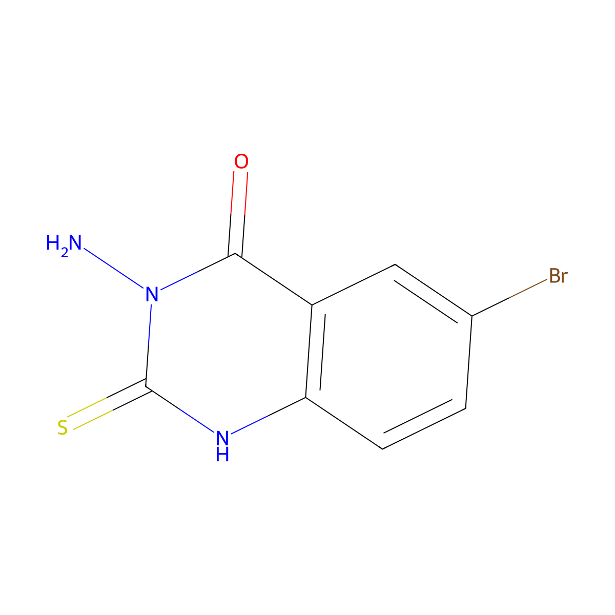 3-amino-6-bromo-2-thioxo-2,3-dihydroquinazolin-4(1H)-one molecular structure, CAS 314021-00-6