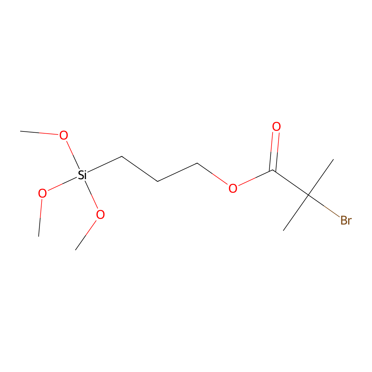 3-(Trimethoxysilyl)propyl 2-Bromo-2-methylpropanoate molecular structure, CAS 314021-97-1
