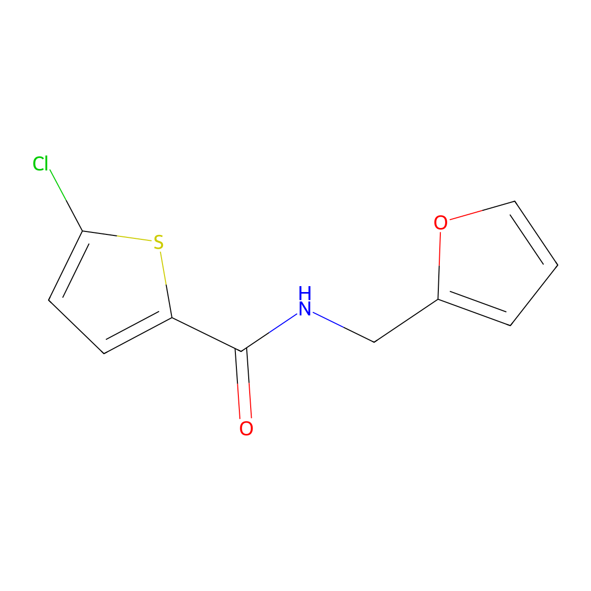 5-chloro-N-(furan-2-ylmethyl)thiophene-2-carboxamide molecular structure, CAS 314021-99-3