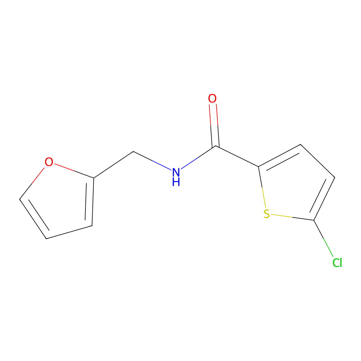 5-chloro-N-(furan-2-ylmethyl)thiophene-2-carboxamide molecular structure, CAS 314021-99-3
