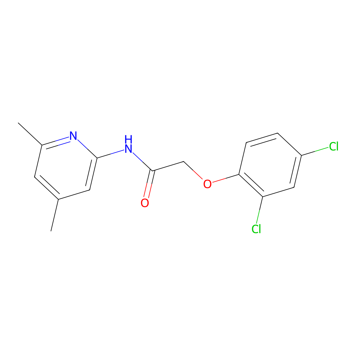 2-(2,4-dichlorophenoxy)-N-(4,6-dimethylpyridin-2-yl)acetamide molecular structure, CAS 314022-08-7