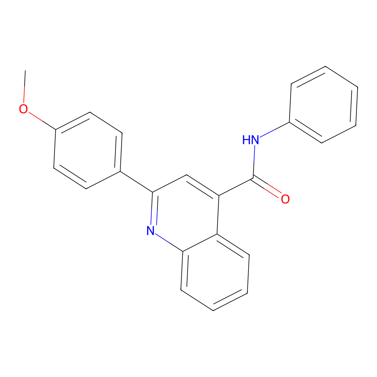 2-(4-methoxyphenyl)-N-phenylquinoline-4-carboxamide molecular structure, CAS 314022-18-9