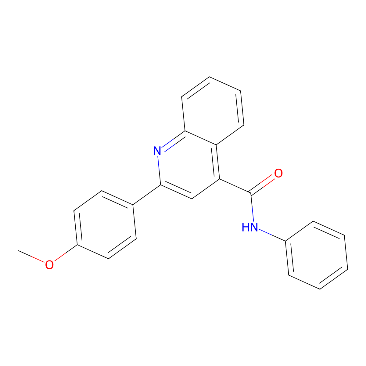 2-(4-methoxyphenyl)-N-phenylquinoline-4-carboxamide molecular structure, CAS 314022-18-9
