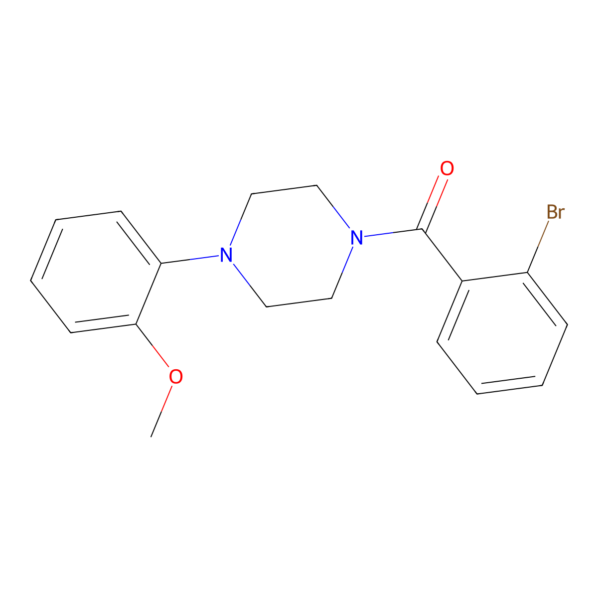 1-(2-Bromobenzoyl)-4-(2-methoxyphenyl)piperazine molecular structure, CAS 314022-33-8