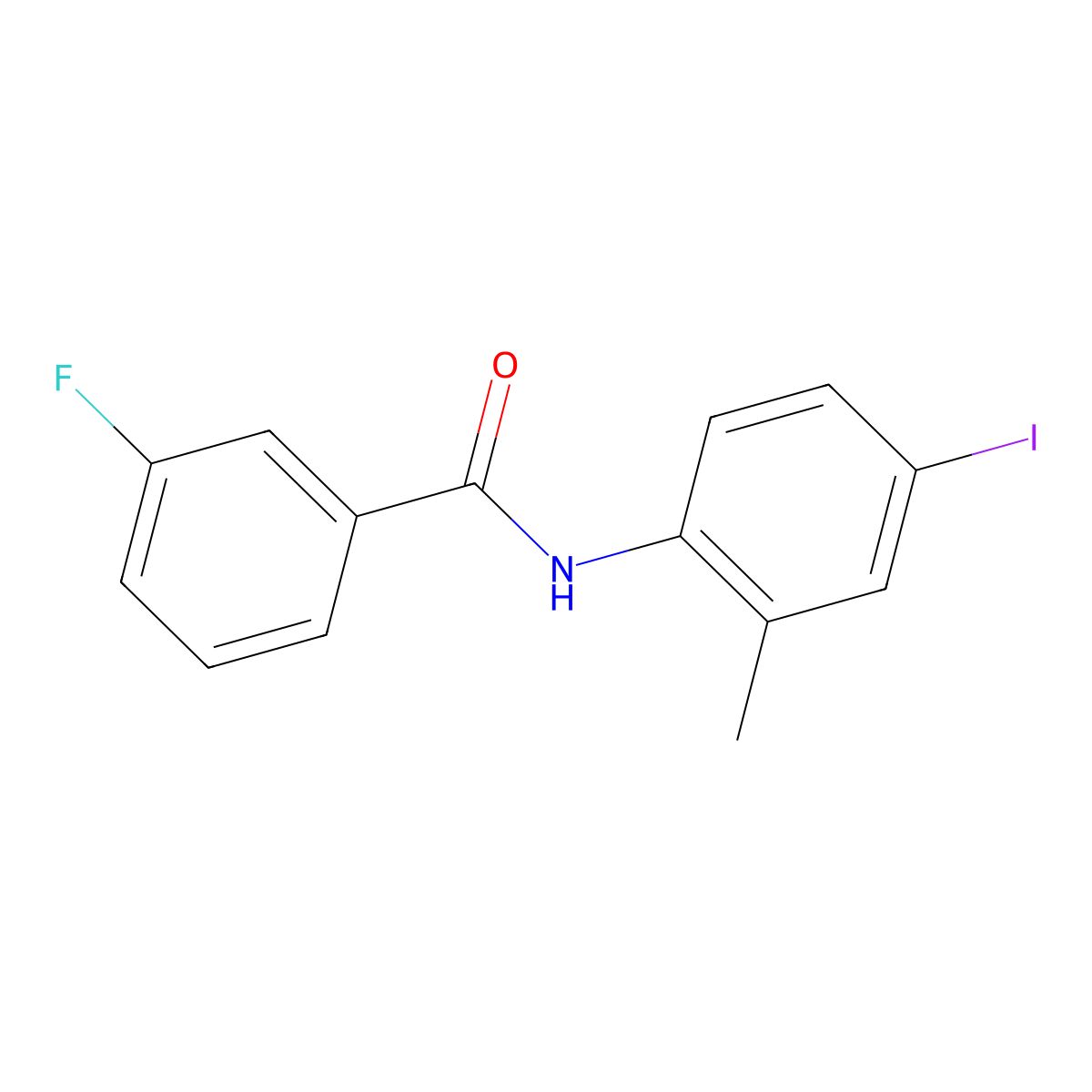 3-fluoro-N-(4-iodo-2-methylphenyl)benzamide molecular structure, CAS 314022-37-2