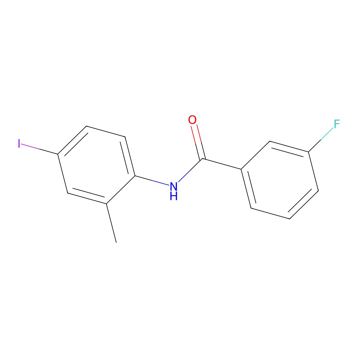 3-fluoro-N-(4-iodo-2-methylphenyl)benzamide molecular structure, CAS 314022-37-2