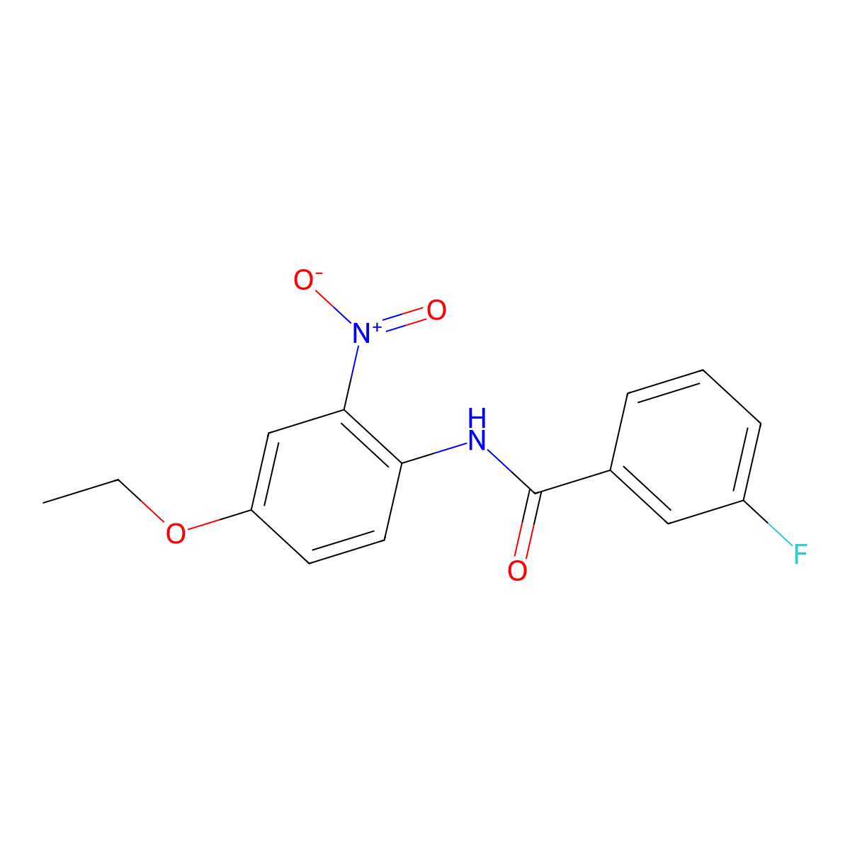 N-(4-ethoxy-2-nitrophenyl)-3-fluorobenzamide molecular structure, CAS 314022-42-9