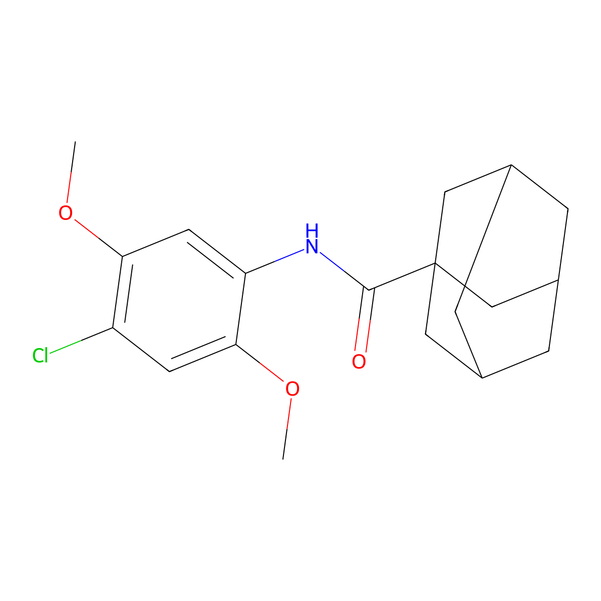 N-(4-chloro-2,5-dimethoxyphenyl)-1-adamantanecarboxamide molecular structure, CAS 314022-43-0