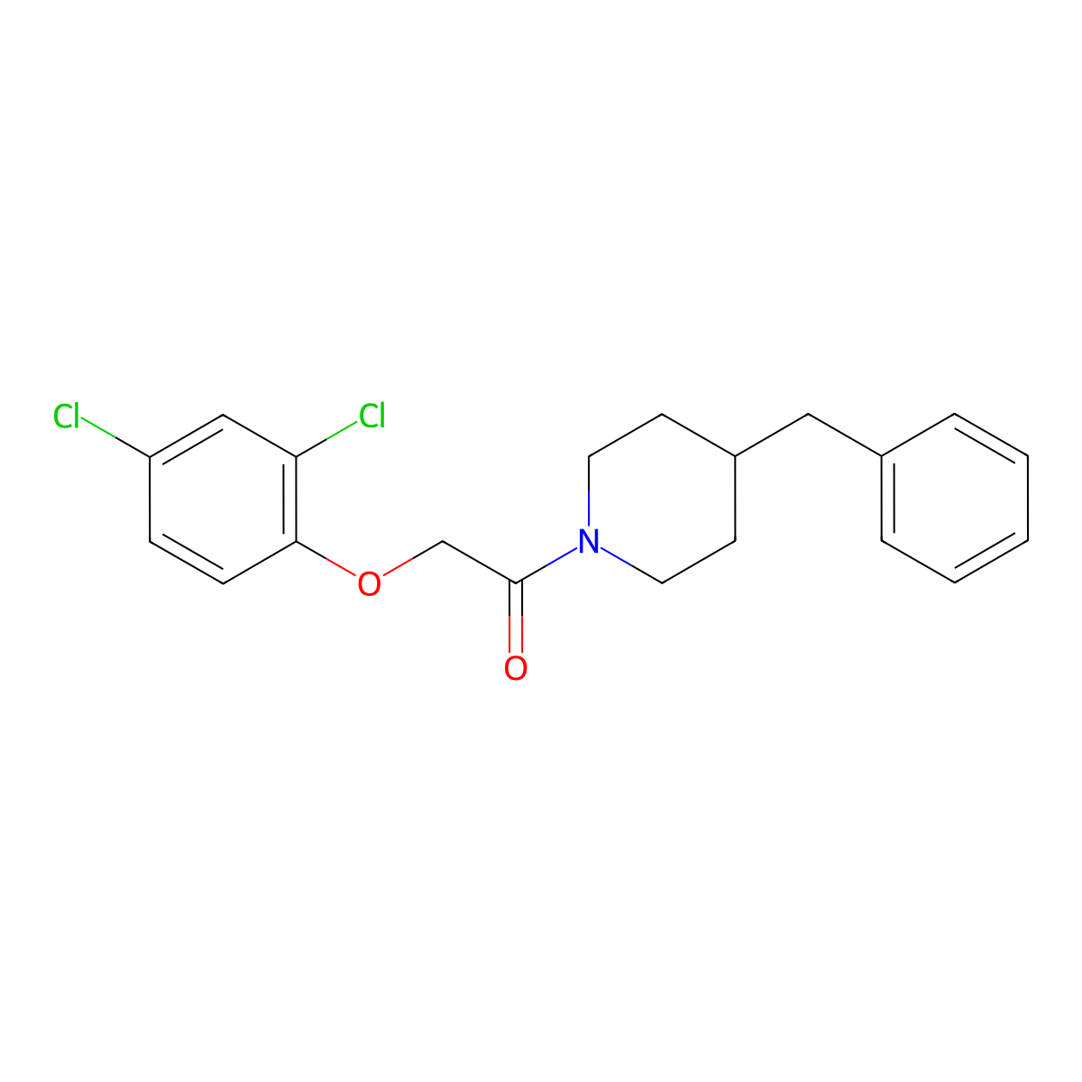 1-(4-Benzylpiperidin-1-yl)-2-(2,4-dichlorophenoxy)ethanone molecular structure, CAS 314022-49-6