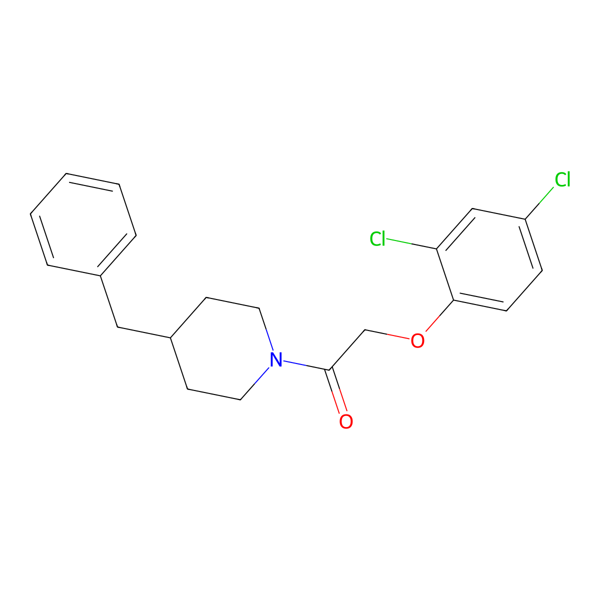 1-(4-Benzylpiperidin-1-yl)-2-(2,4-dichlorophenoxy)ethanone molecular structure, CAS 314022-49-6