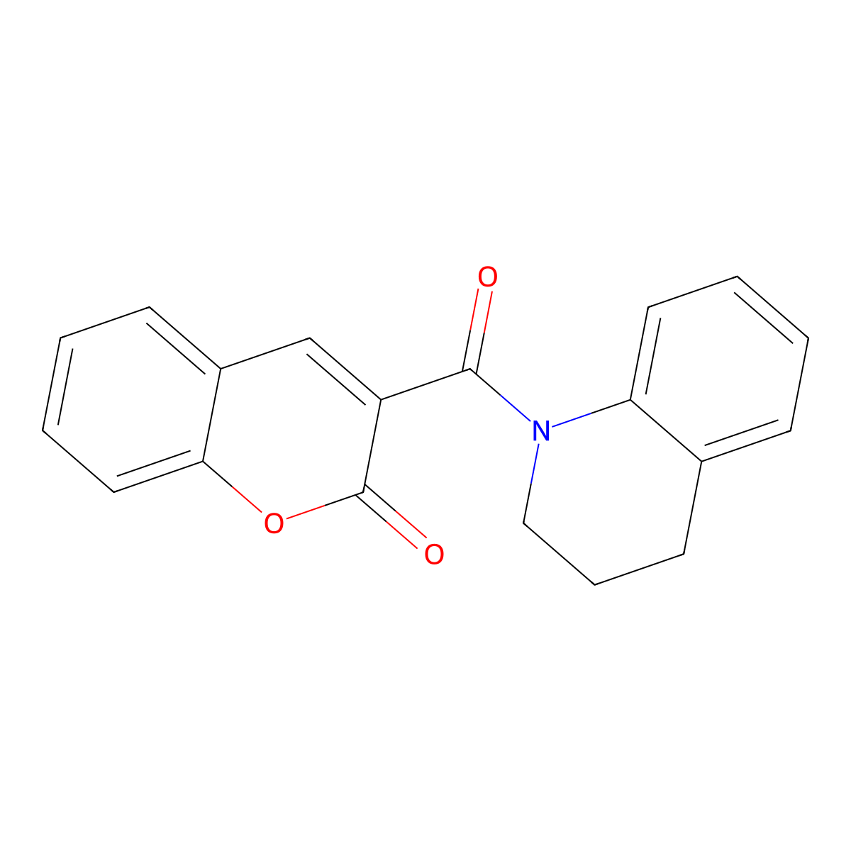 3-(3,4-dihydro-1(2H)-quinolinylcarbonyl)-2H-chromen-2-one molecular structure, CAS 314022-50-9