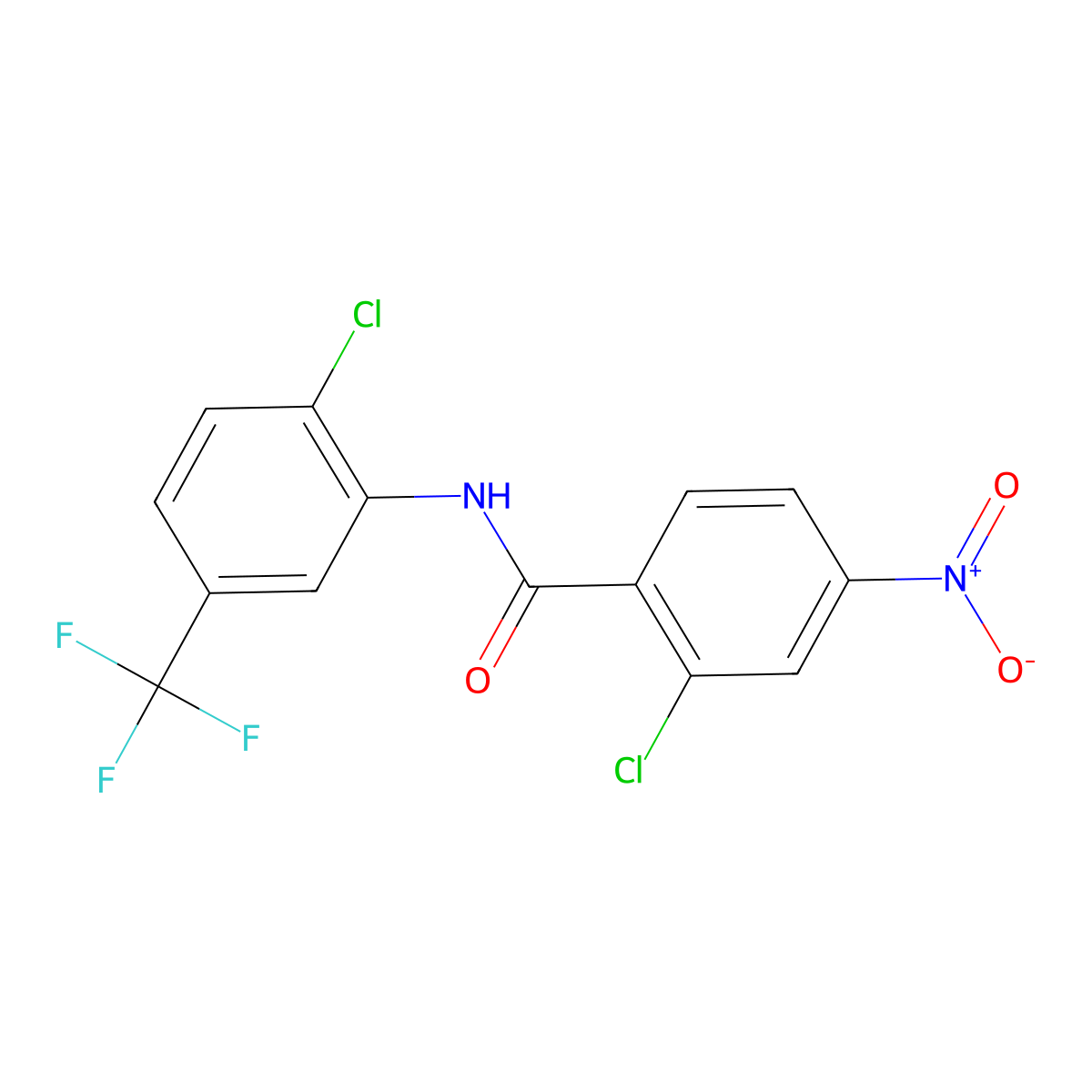 2-chloro-N-[2-chloro-5-(trifluoromethyl)phenyl]-4-nitrobenzamide molecular structure, CAS 314022-62-3