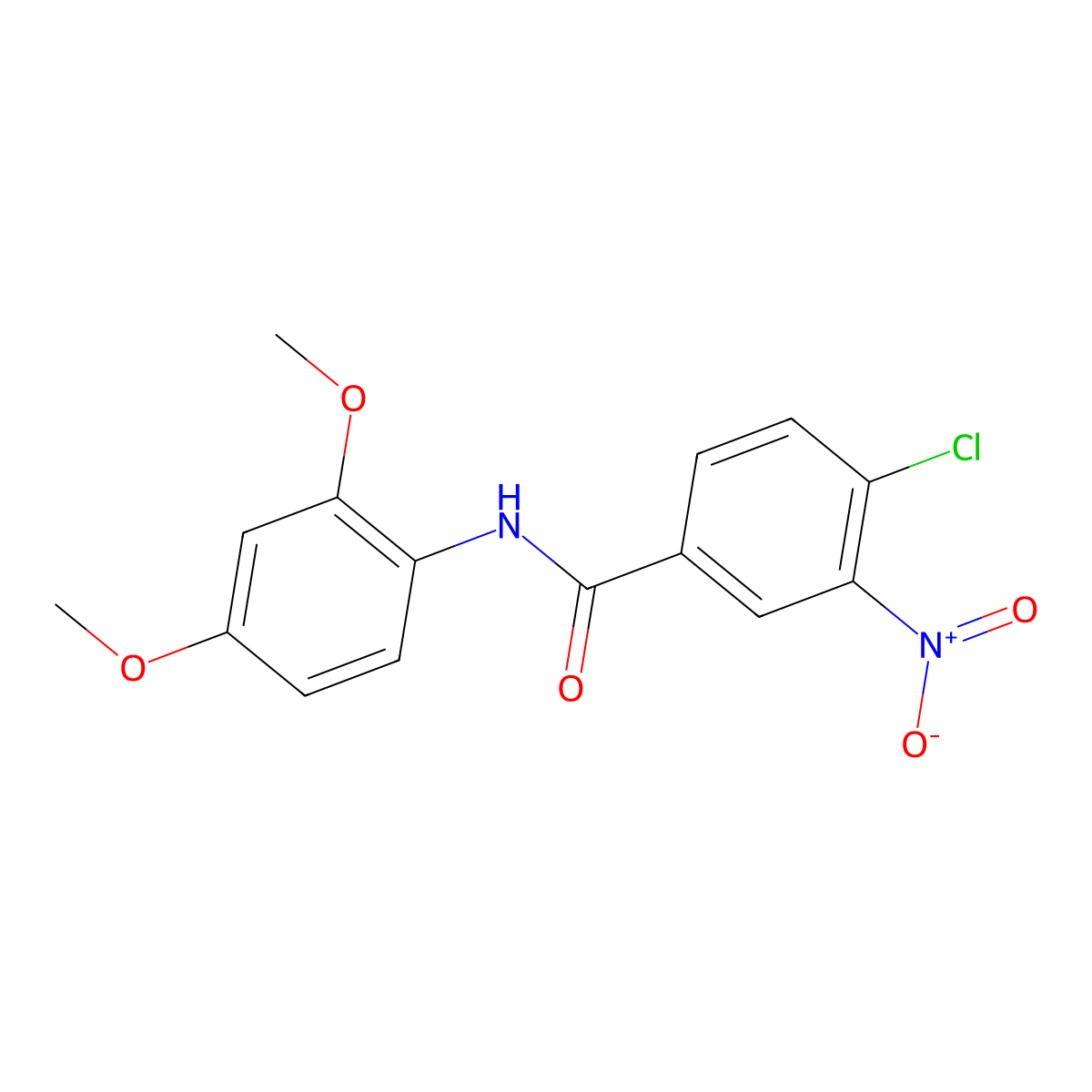 4-chloro-N-(2,4-dimethoxyphenyl)-3-nitrobenzamide molecular structure, CAS 314022-69-0