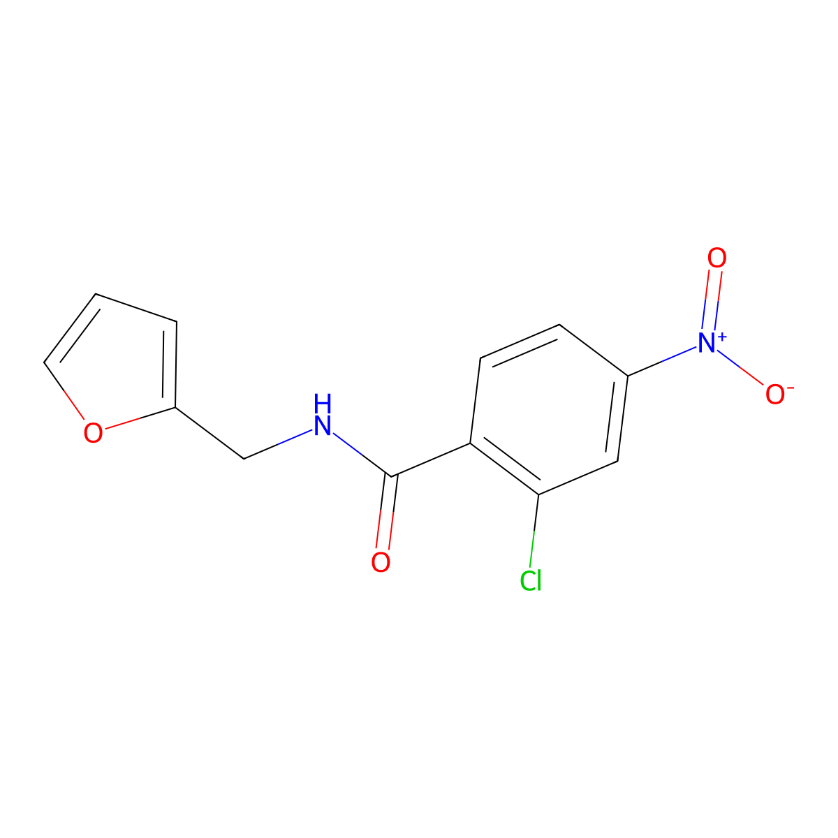 2-chloro-N-(furan-2-ylmethyl)-4-nitrobenzamide molecular structure, CAS 314022-78-1