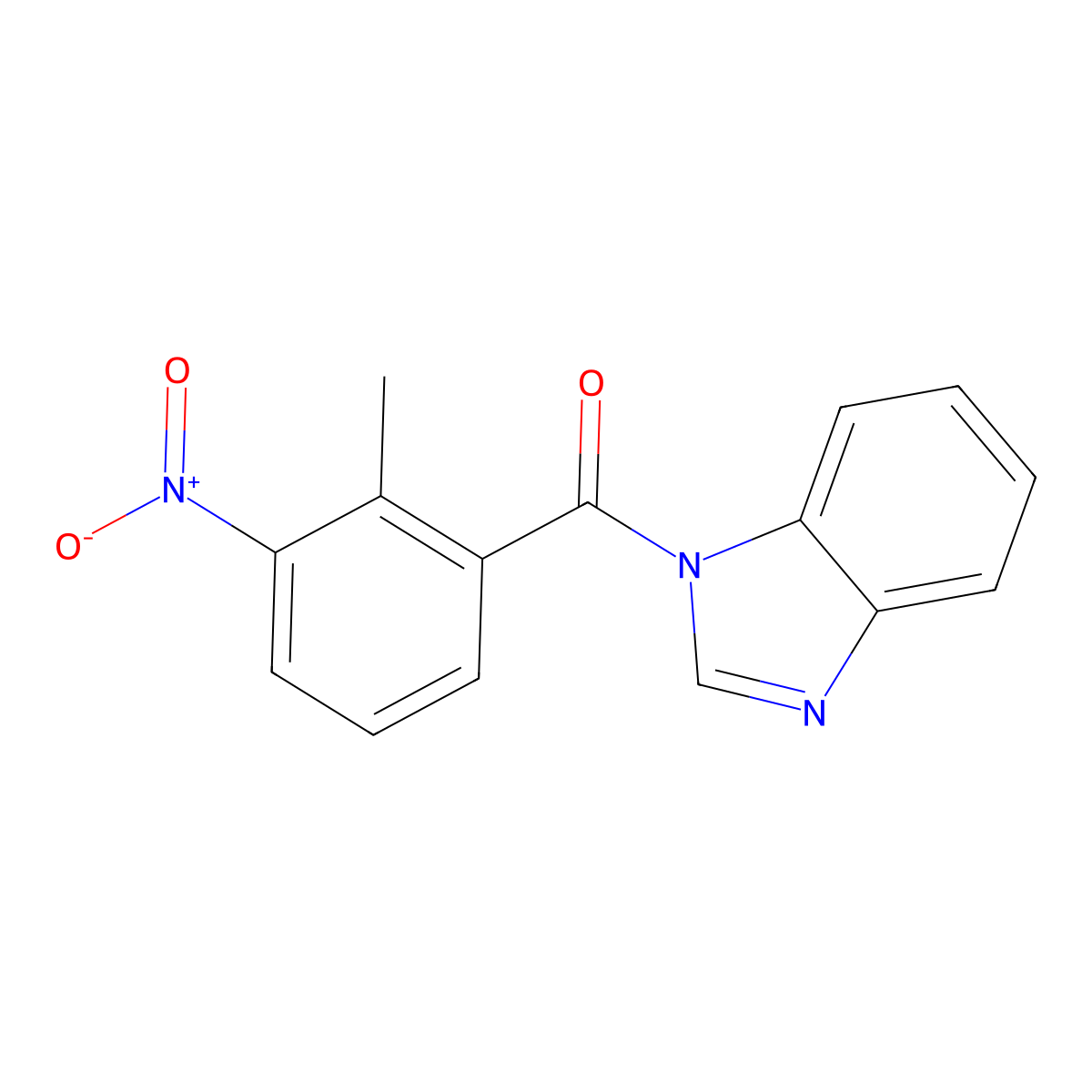 Benzimidazol-1-yl-(2-methyl-3-nitrophenyl)methanone molecular structure, CAS 314022-87-2