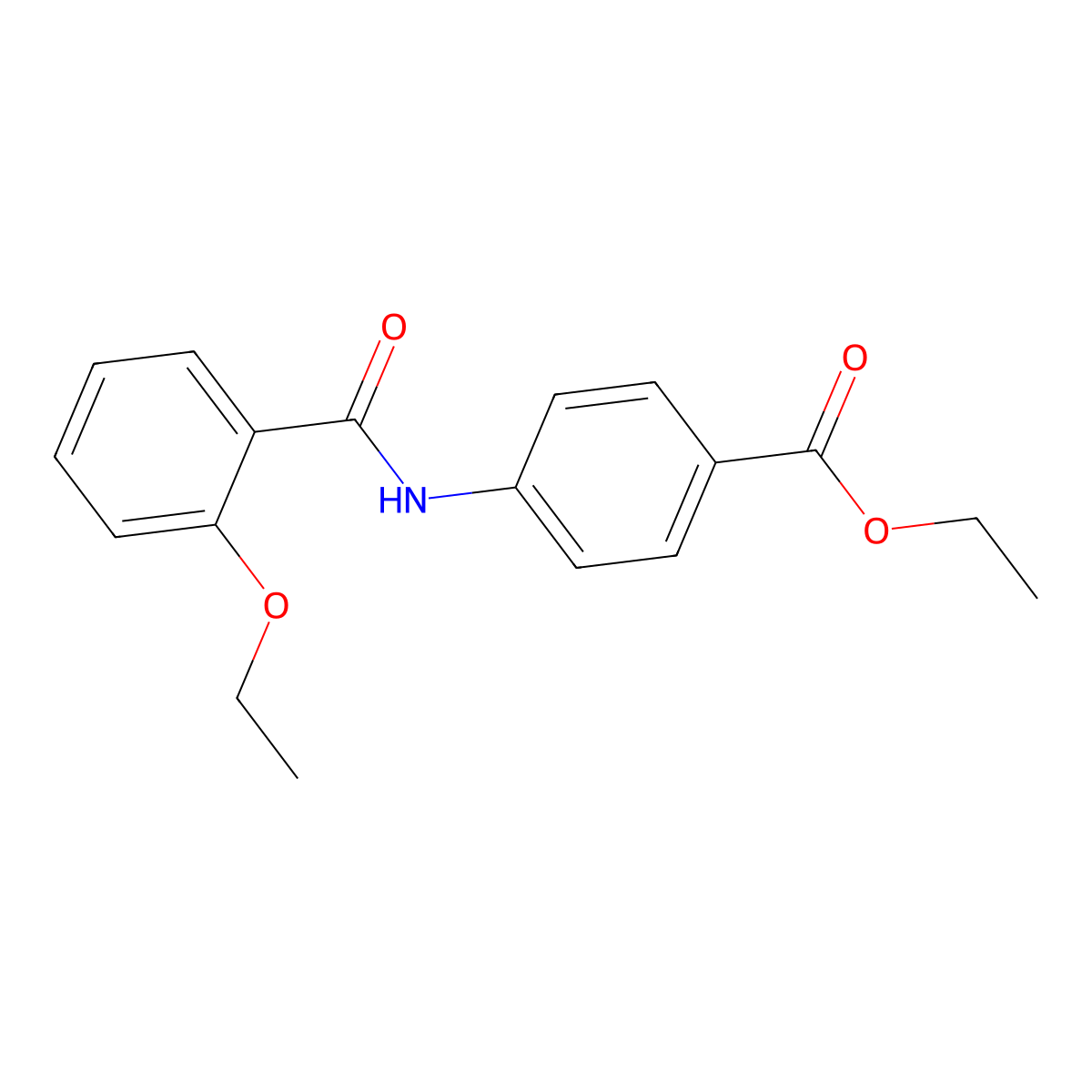 Ethyl 4-[(2-ethoxybenzoyl)amino]benzoate molecular structure, CAS 314023-00-2