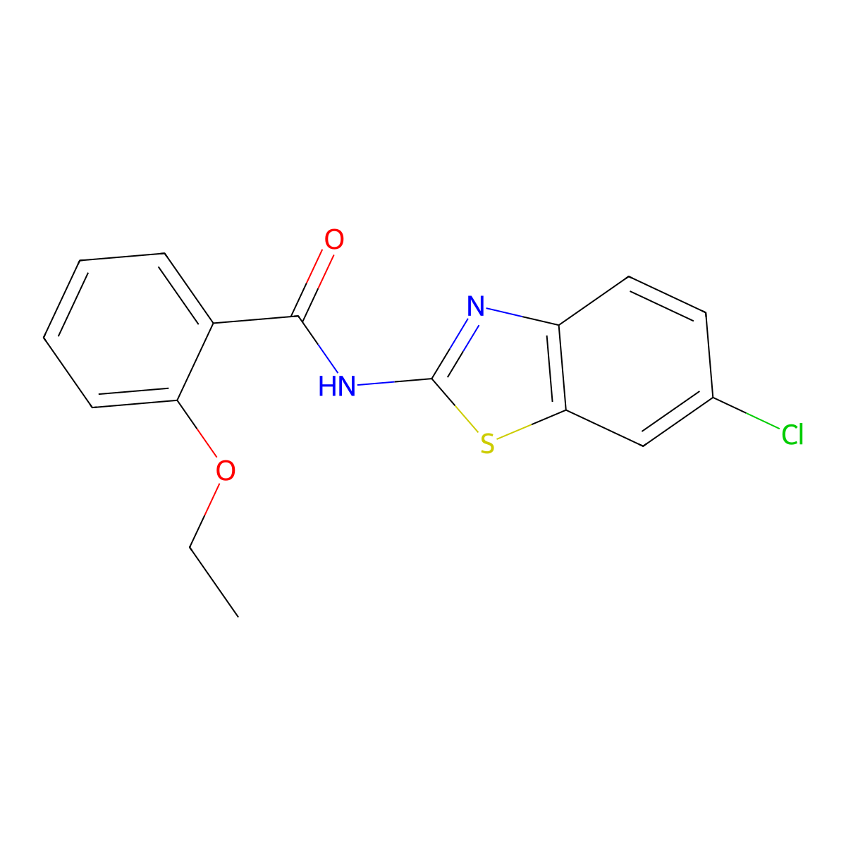 N-(6-chloro-1,3-benzothiazol-2-yl)-2-ethoxybenzamide molecular structure, CAS 314023-01-3