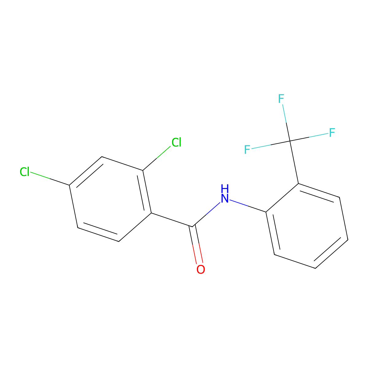 2,4-dichloro-N-[2-(trifluoromethyl)phenyl]benzamide molecular structure, CAS 314023-03-5