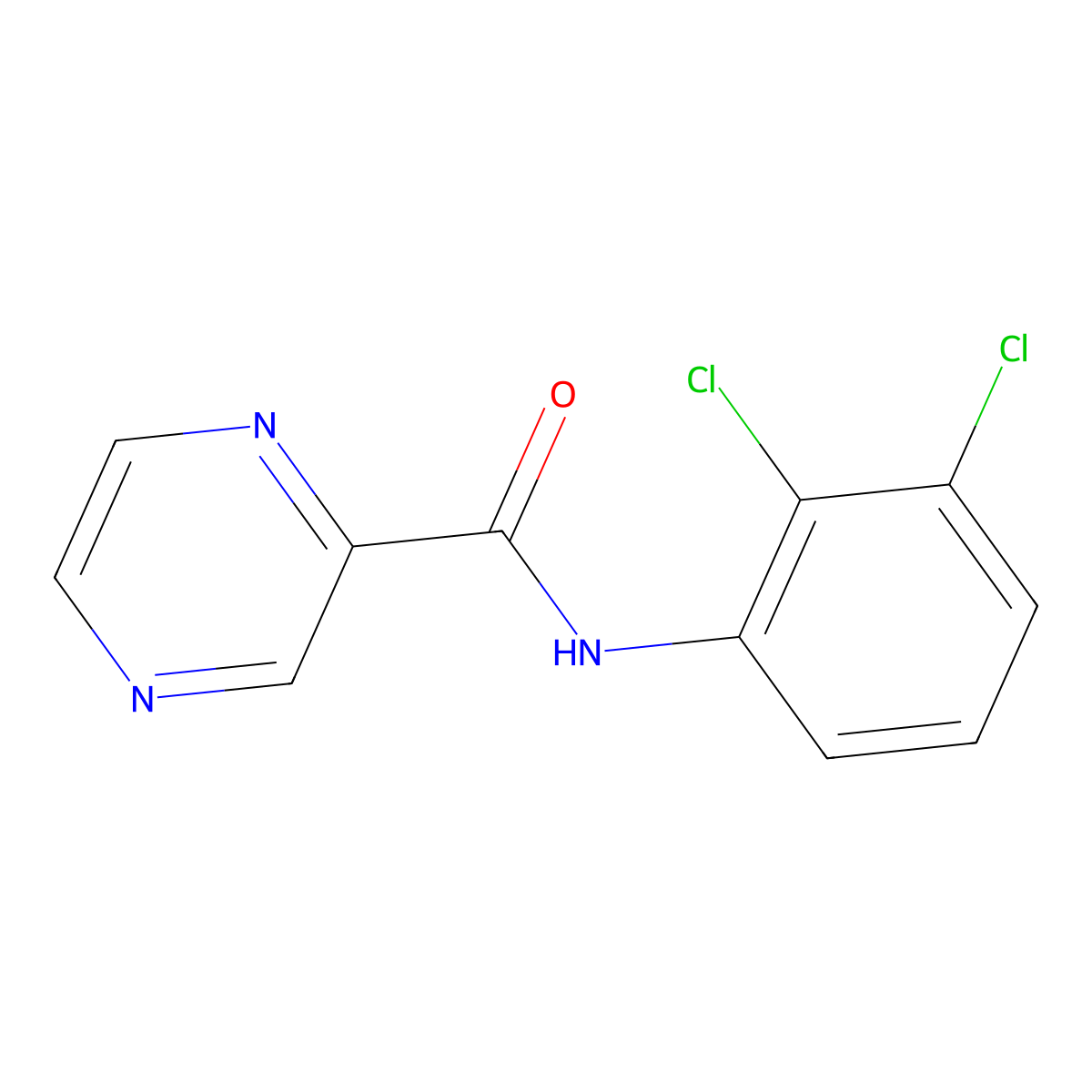 N-(2,3-dichlorophenyl)pyrazine-2-carboxamide molecular structure, CAS 314023-16-0