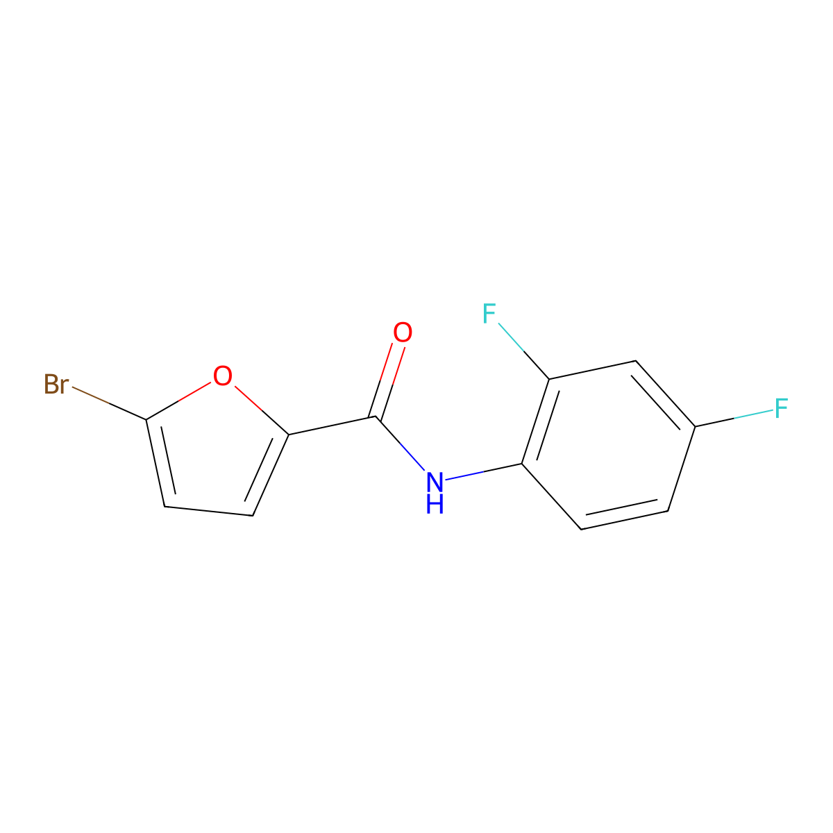 5-bromo-N-(2,4-difluorophenyl)furan-2-carboxamide molecular structure, CAS 314023-19-3