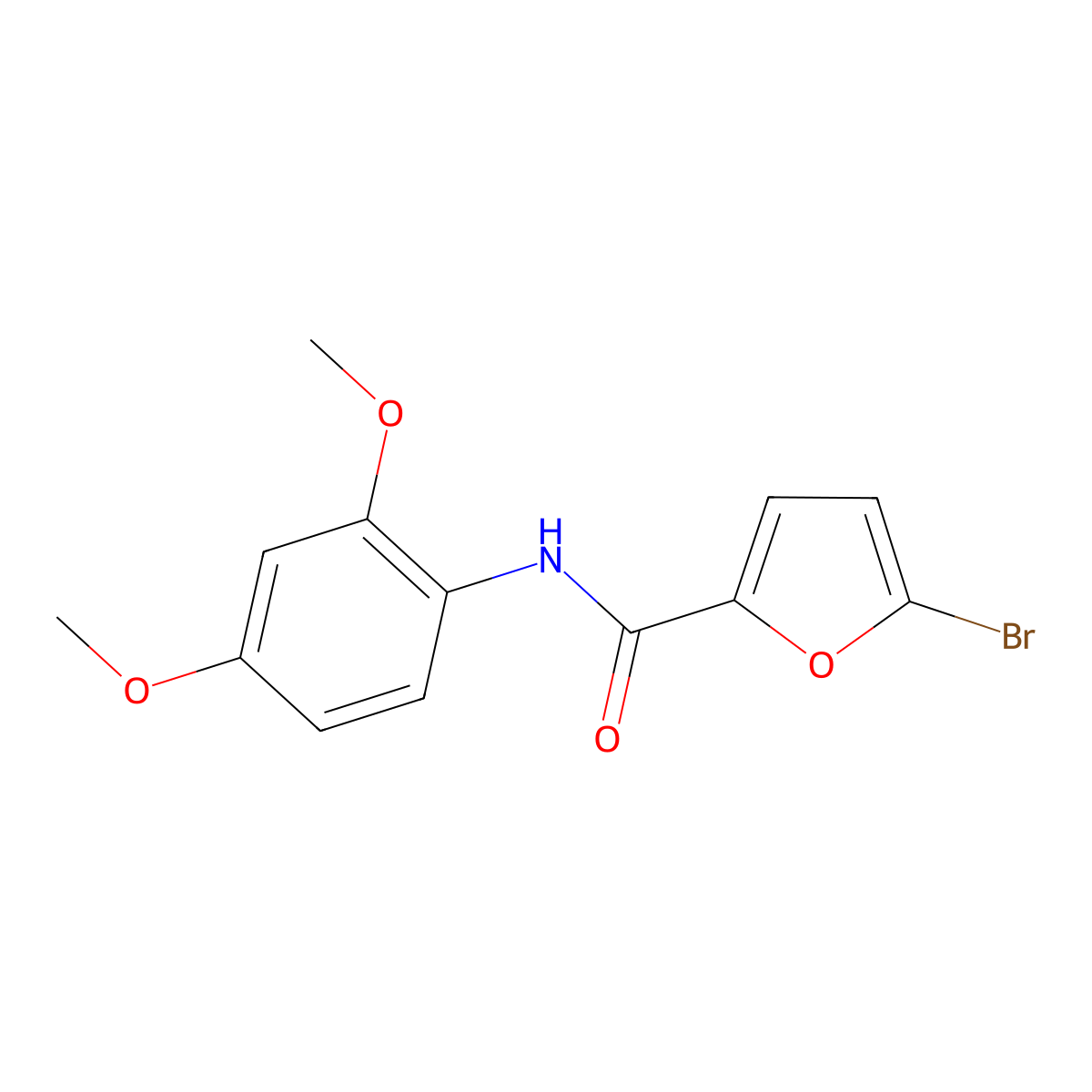 5-bromo-N-(2,4-dimethoxyphenyl)furan-2-carboxamide molecular structure, CAS 314023-21-7