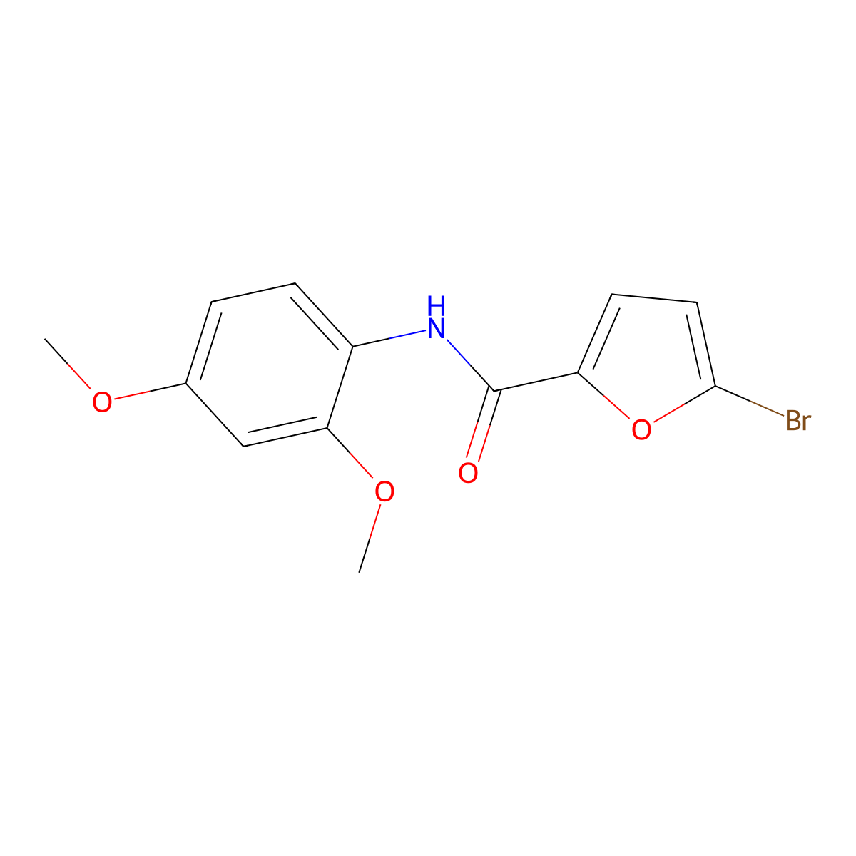 5-bromo-N-(2,4-dimethoxyphenyl)furan-2-carboxamide molecular structure, CAS 314023-21-7