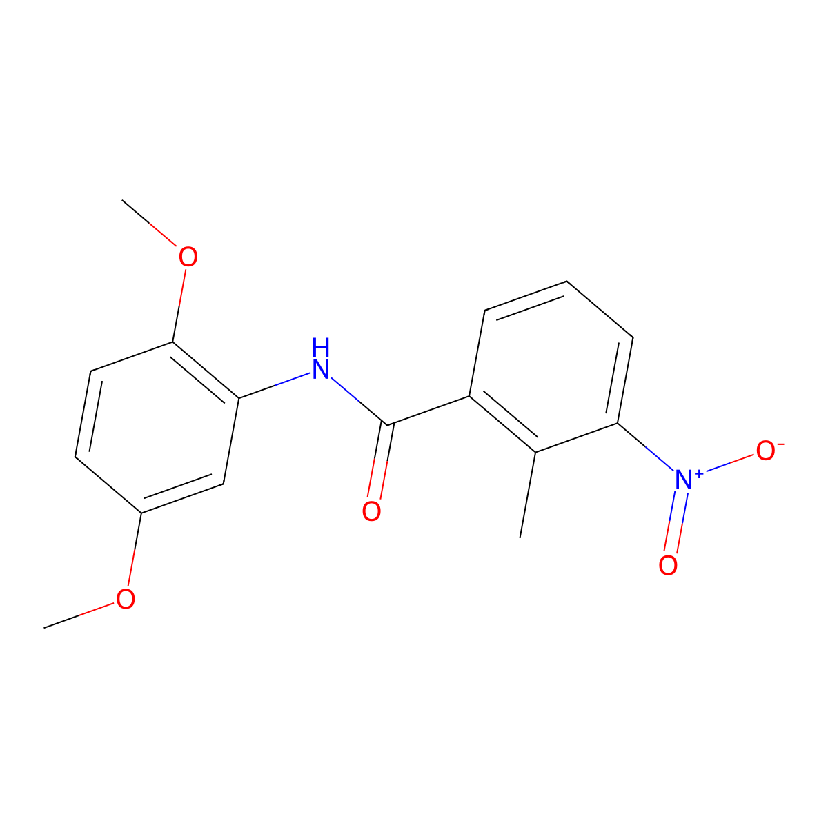 N-(2,5-Dimethoxyphenyl)-2-methyl-3-nitrobenzamide molecular structure, CAS 314023-22-8