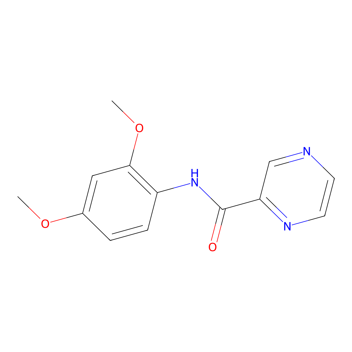 N-(2,4-dimethoxyphenyl)pyrazine-2-carboxamide molecular structure, CAS 314023-29-5