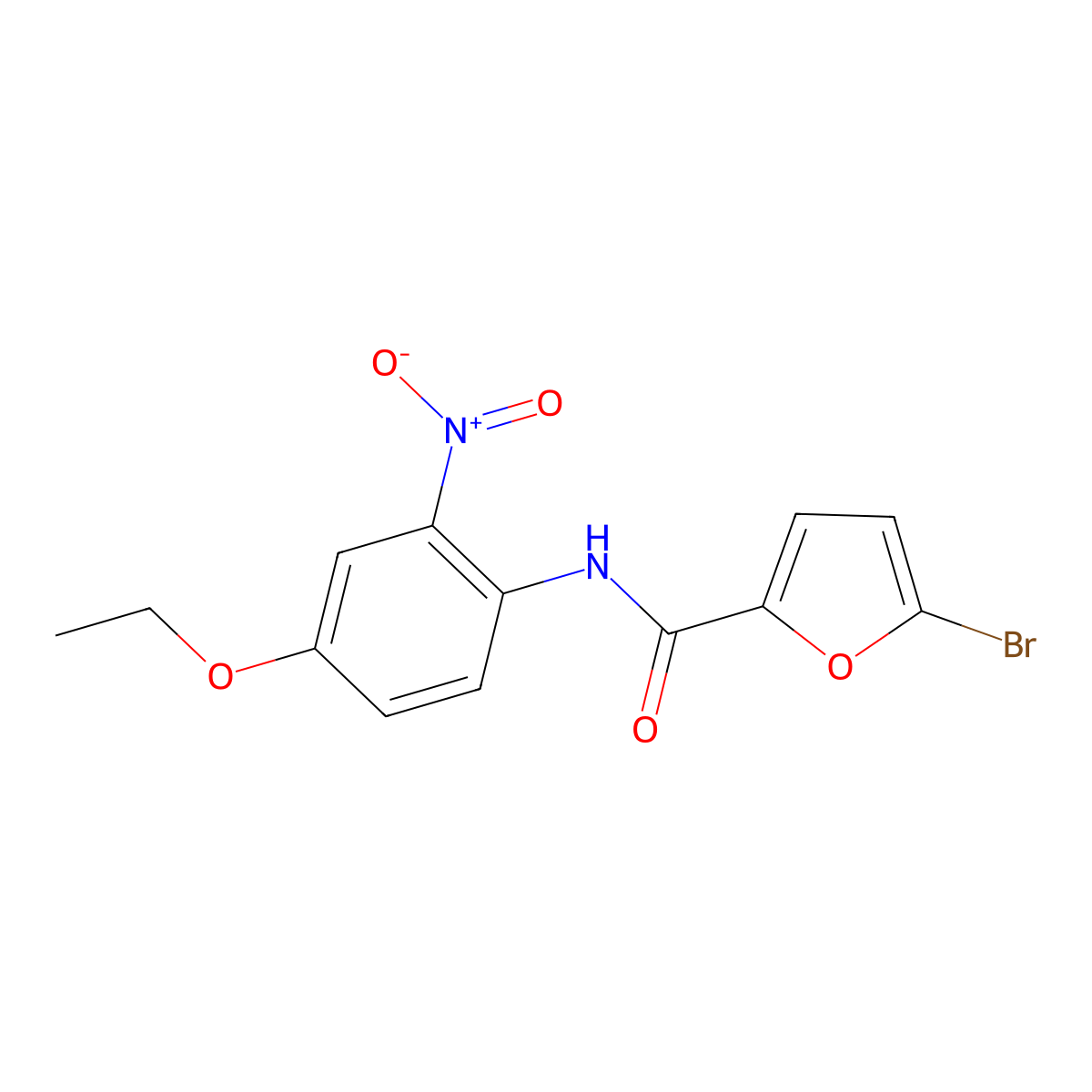 5-bromo-N-(4-ethoxy-2-nitrophenyl)furan-2-carboxamide molecular structure, CAS 314023-30-8