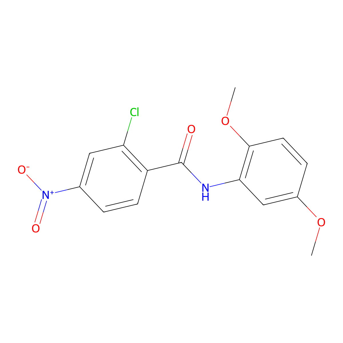 2-Chloro-N-(2,5-dimethoxyphenyl)-4-nitrobenzamide molecular structure, CAS 314023-33-1