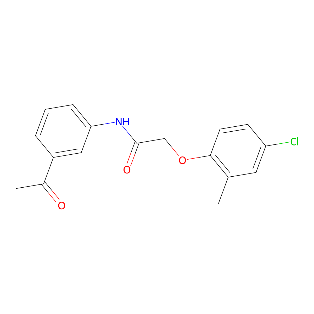 N-(3-acetylphenyl)-2-(4-chloro-2-methylphenoxy)acetamide molecular structure, CAS 314023-43-3