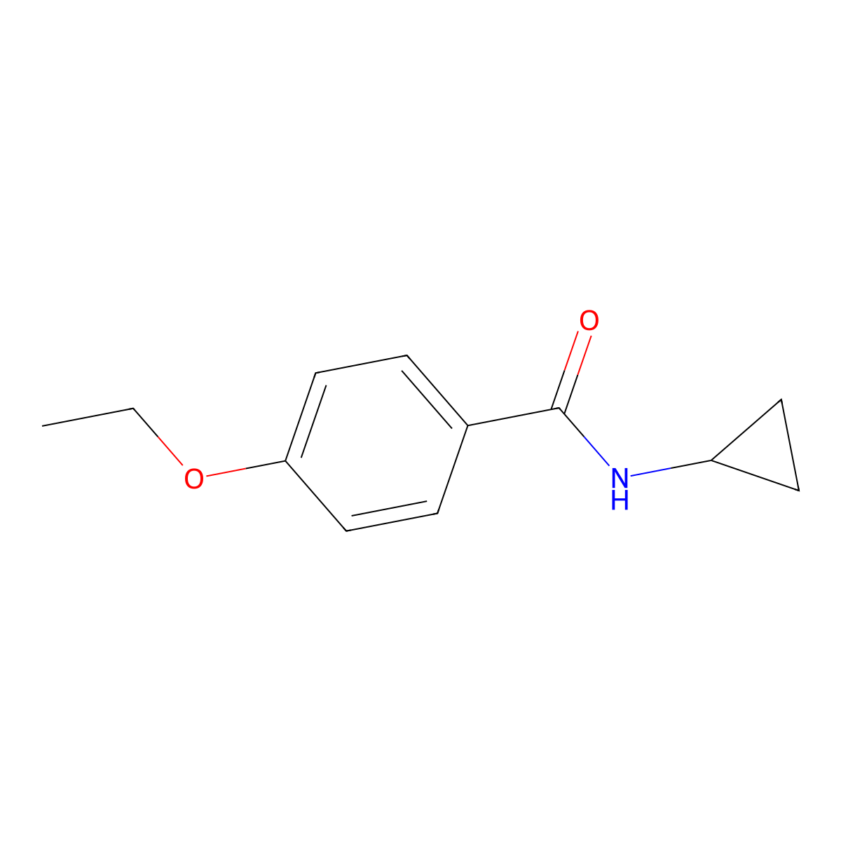 N-cyclopropyl-4-ethoxybenzamide molecular structure, CAS 314023-44-4